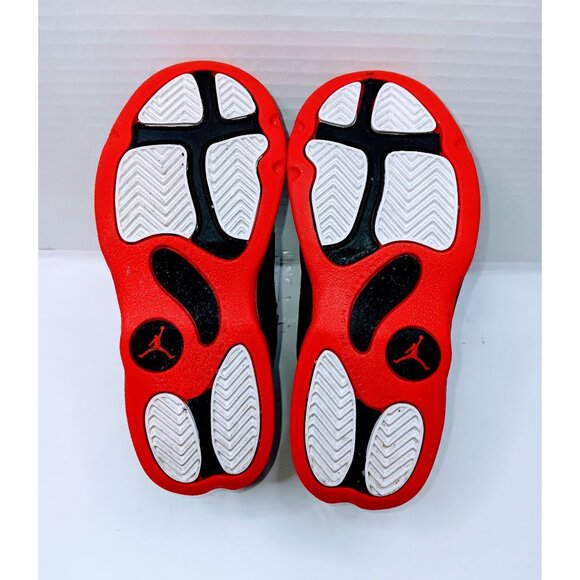 Air Jordan Toddler Basketball Shoes Black/Red 13 Retro Style Velcro Closure Size - Picture 6 of 7